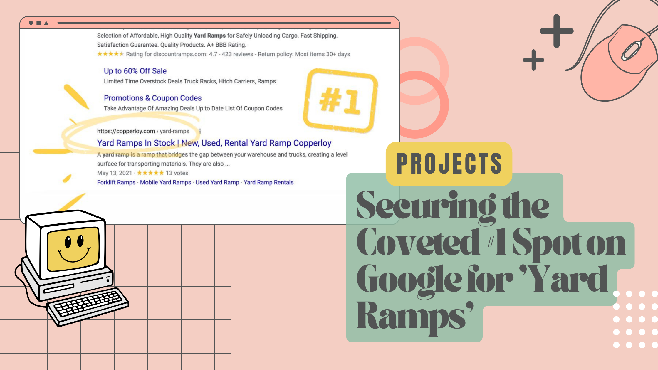 Project cover for securing the #1 spot in Google for Yard Ramps