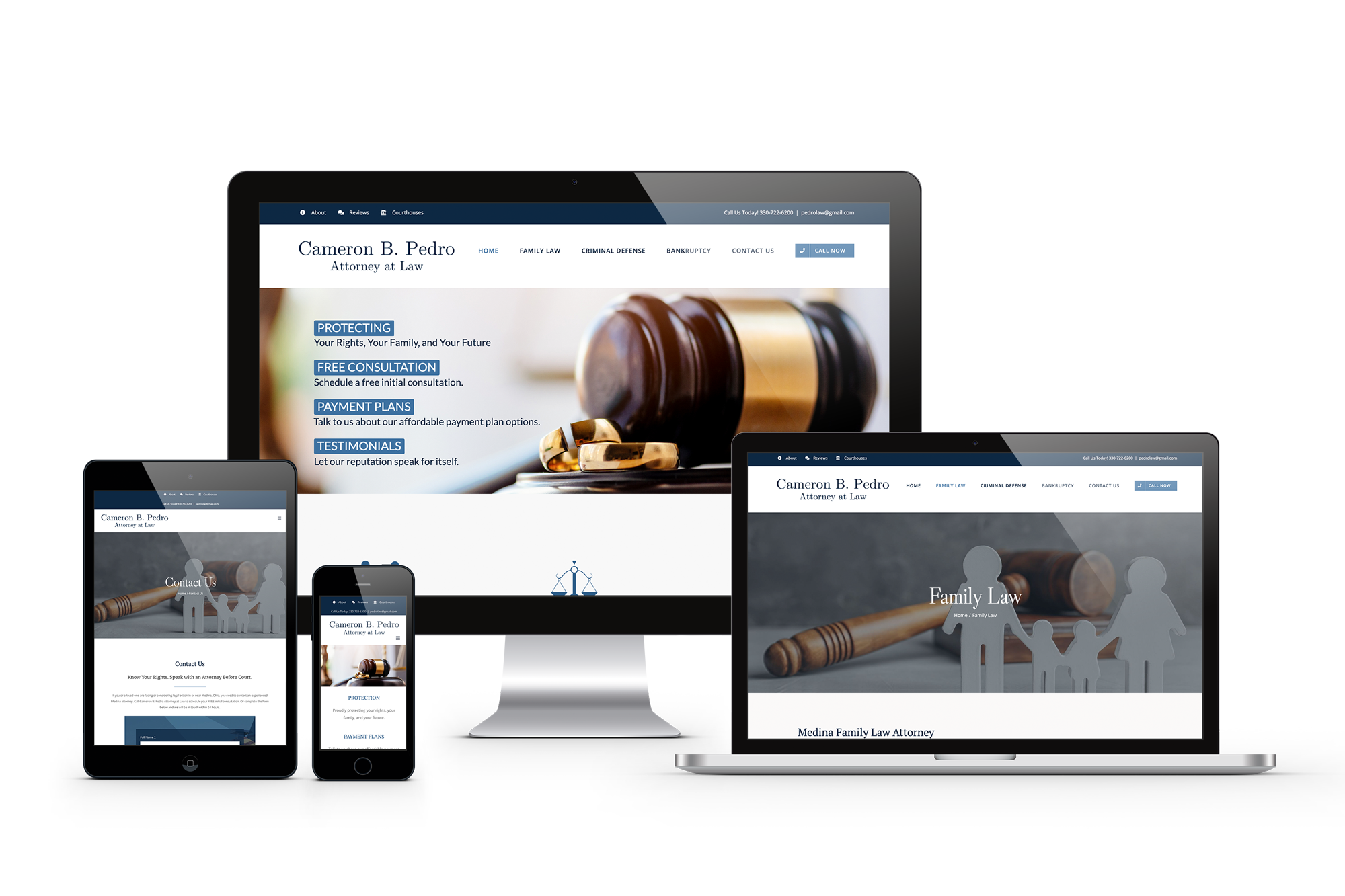 Pedro Law Website Mockup